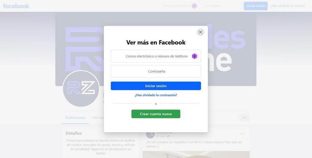 Error al entrar en Facebook e Instagram