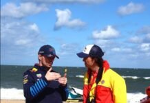 Video: los pilotos de Fórmula 1 corrieron una carrera ¡en la playa!