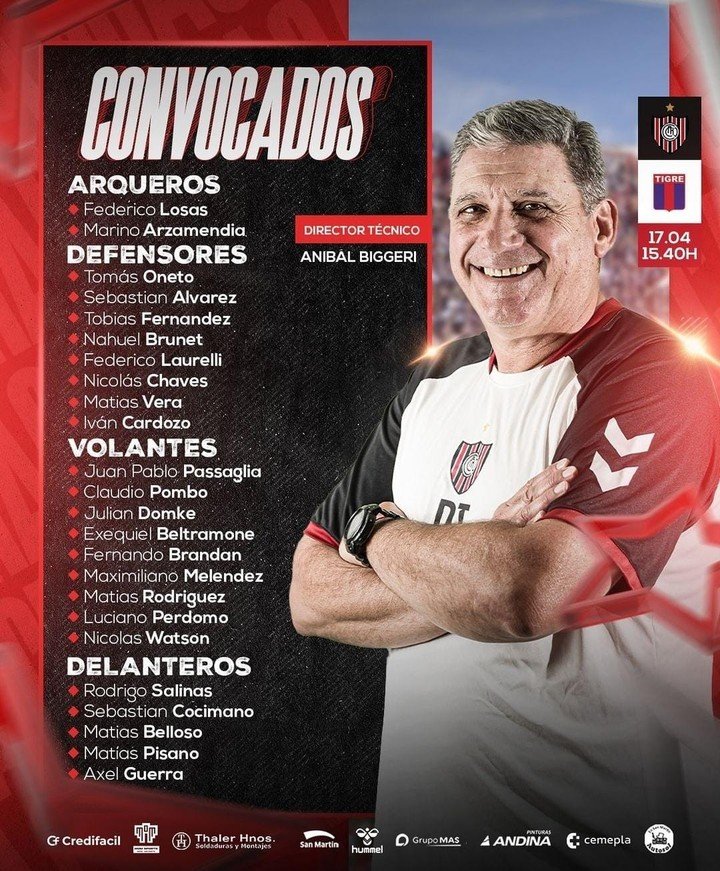 Luciano Perdomo volvió a ser convocado tras el accidente. (Foto: Prensa Chacarita).