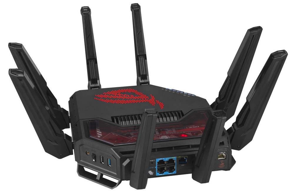 Frontal del router gaming ASUS ROG Rapture GT-BE19000