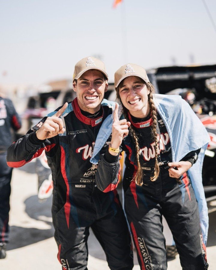 El matrimonio cordobés, feliz por el campeonato. (@Dakar)