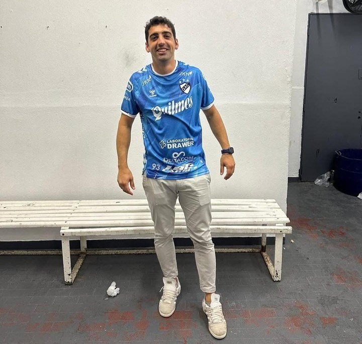 Mateo Magadán, presidente de Quilmes, con Olé. (Foto: Instagram @juanmateomagadan).