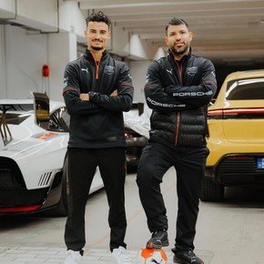 Kun Agüero se mostró junto a Porsche para la carrera de la Fórmula E