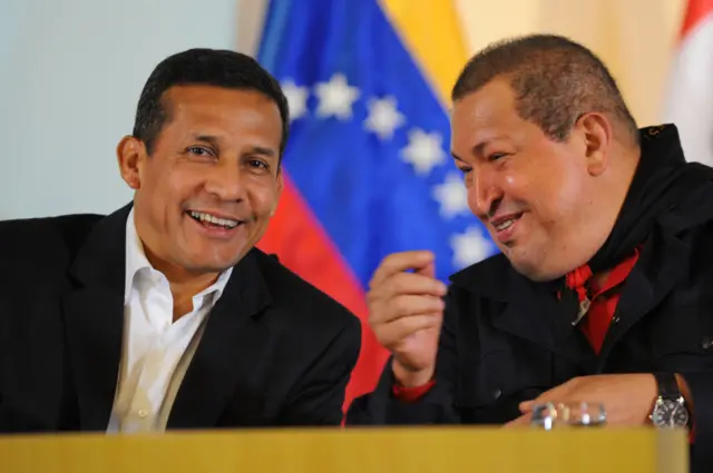 Chávez y Humala.