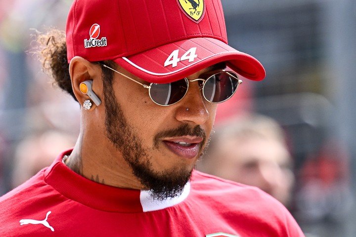 Lewis Hamilton en Ferrari. (AP)