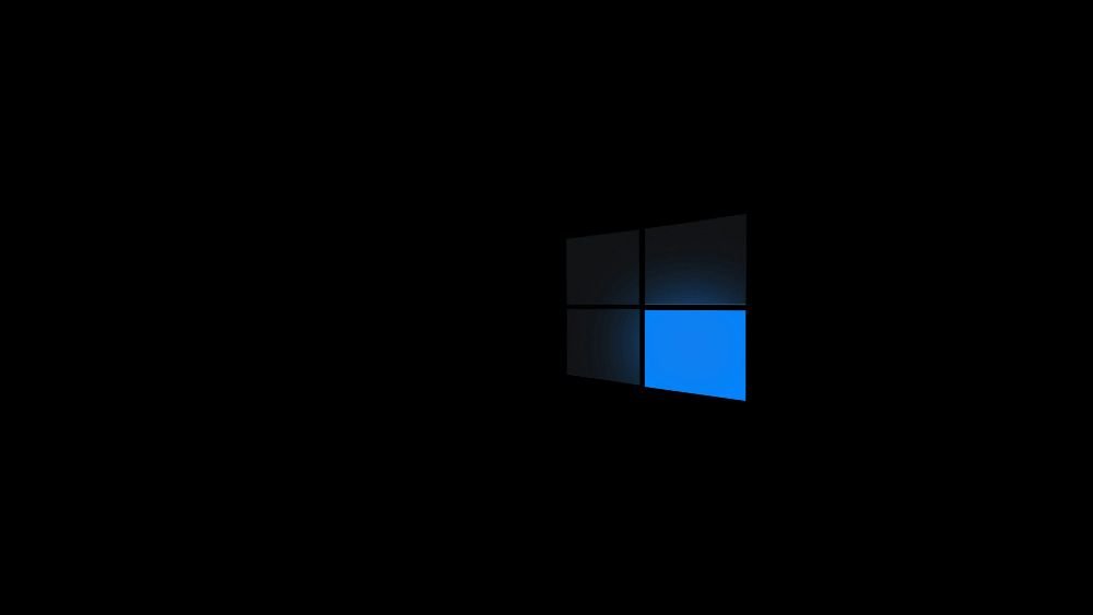 Logotipo de Windows 11 iluminado durante el arranque del sistema operativo.