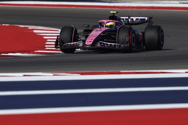Franco Colapinto en plena acción durante la qualy en Austin.
(REUTERS/Jakub Porzycki)