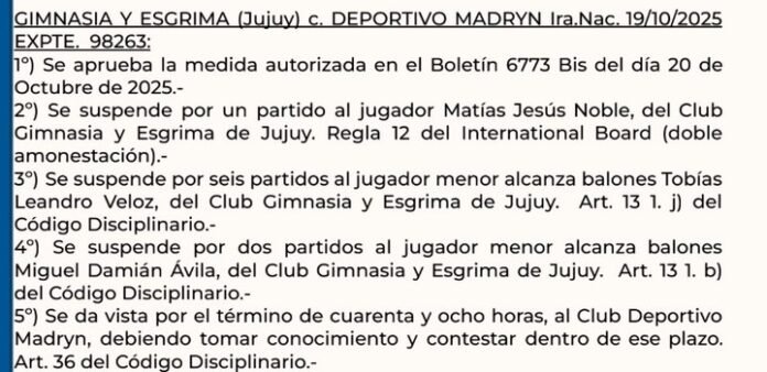 Gimnasia de Jujuy - Deportivo Madryn: AFA publicó sanciones y el fallo del Tribunal podría salir el lunes