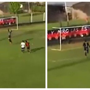 Video: gol de saque lateral desde ¡campo propio!