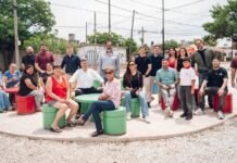 Passerini recorrió la plaza Amadeo Nuccetelli: será el nuevo espacio verde de barrio Parque Futura