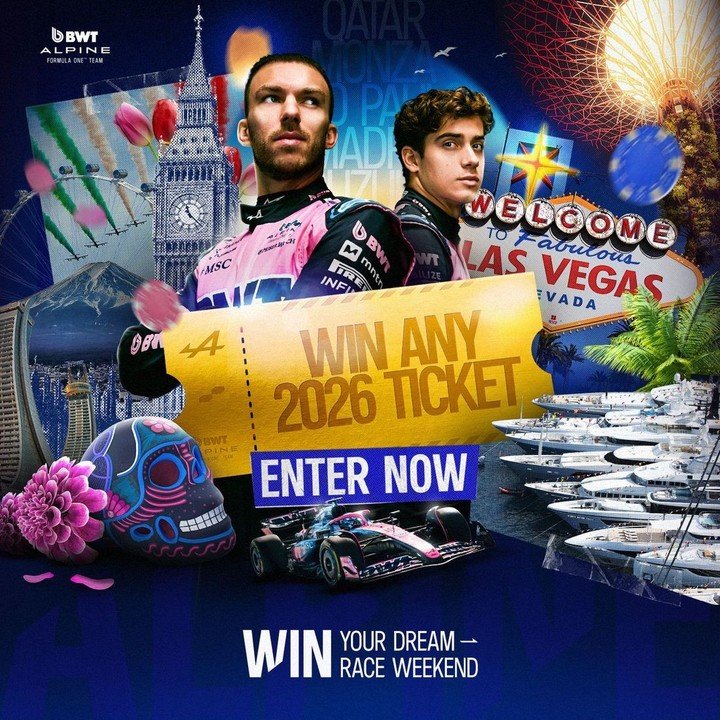 El póster con el que Alpine presentó el concurso. (@AlpineF1Team)