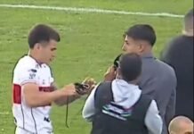 En medio del escándalo, un jugador de Morón agredió a un periodista