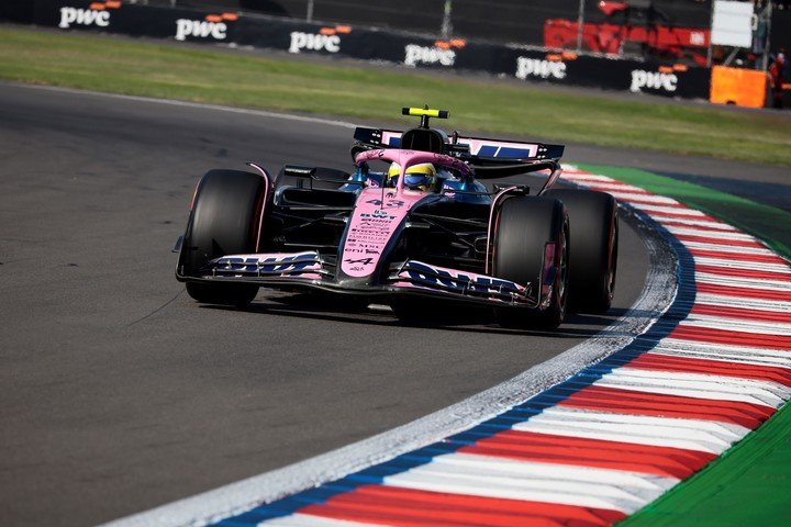 El Alpine de Franco Colapinto, en plena acción durante el pasado GP de México.
(EFE/ José Méndez).