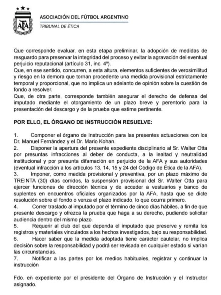 El fallo del Tribunal.