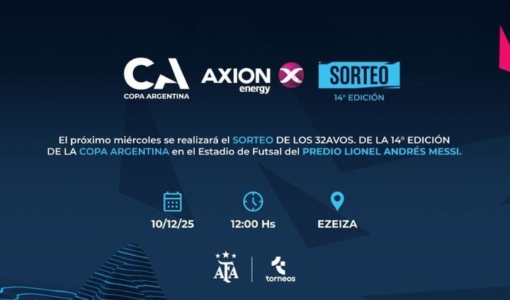 El anuncio de la Copa Argentina. (Foto: Copa Argentina)