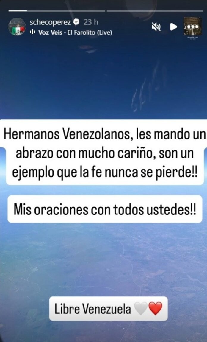 Checo Pérez mandó un mensaje de apoyo a Venezuela tras la captura de Nicolás Maduro: “La fe nunca se pierde”
