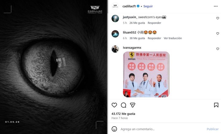 El posteo de Cadillac y las conjeturas de los fanáticos. ¿Se viene Zhou Guanyu? (@cadillacf1)