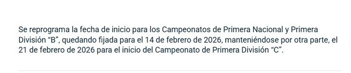 El comunicado de AFA