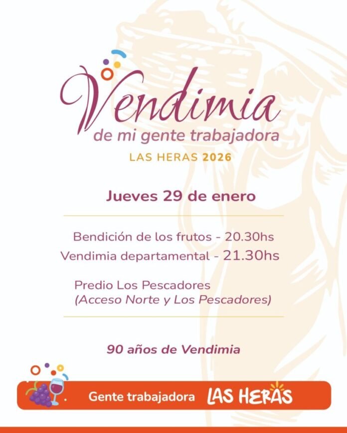 Las Heras celebra su fiesta de la Vendimia y elige a la reina departamental mendocina