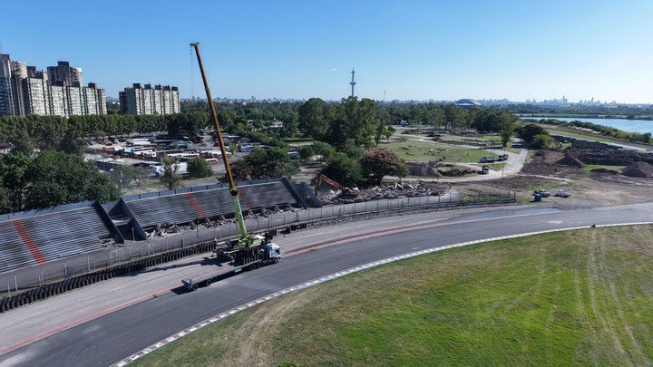 Así avanzan las obras al final de la recta principal. (Prensa GCBA)