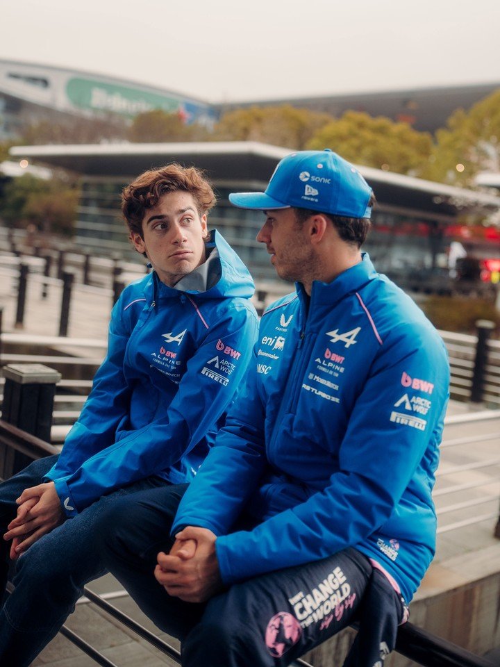 Colapinto y Gasly después de sumar puntos en el GP de China.