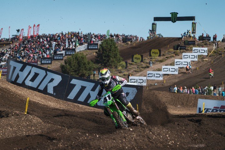 Las motos en acción en Bariloche. (Nicolás Arias / Prensa MXGP Argentina)