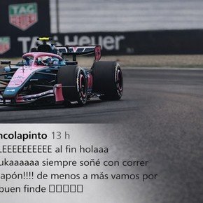 Colapinto: el mensaje en su llegada a Japón y la respuesta de Bizarrap