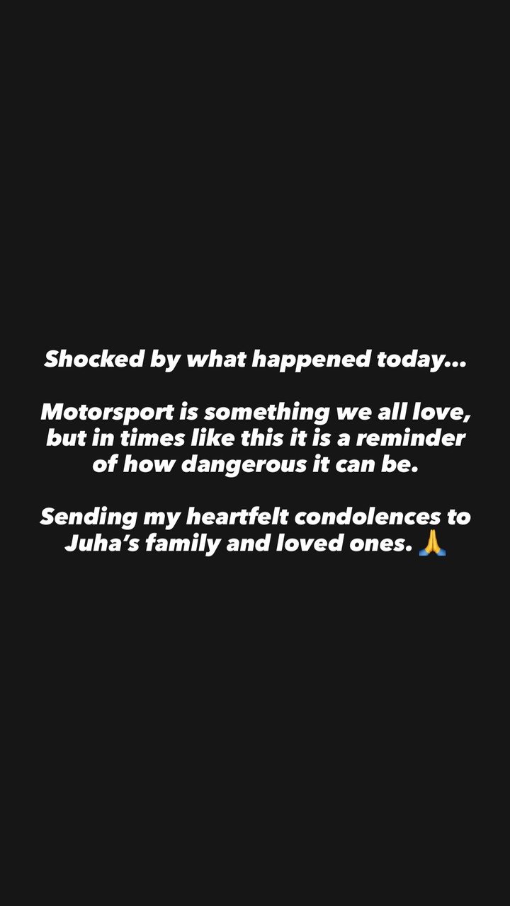 El posteo de Max Verstappen en sus historias de Instagram en honor al piloto fallecido en Nürburgring.