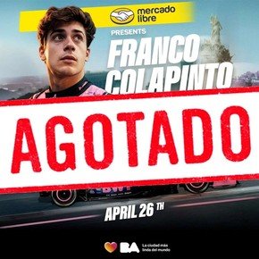 Será gratis o por TV: ya se agotaron todas las entradas para ver a Franco Colapinto en Buenos Aires