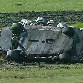 Impactante accidente en el TC: "Estoy bien, pero el auto está desfigurado"