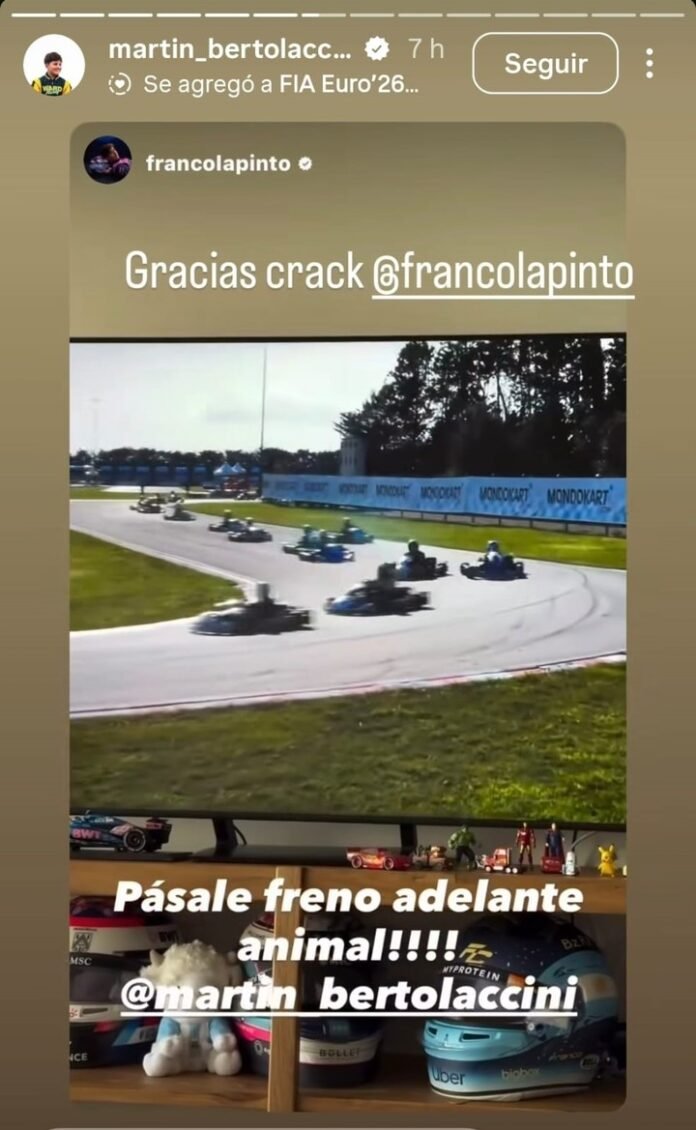 Quién es Martín Bertolaccini, el pibe que recibió la banca de Colapinto