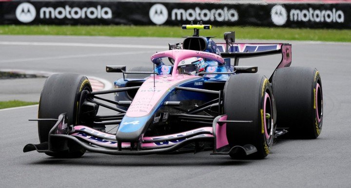El Alpine de Franco Colapinto, en plena acción durante el GP de Canadá.
(REUTERS)