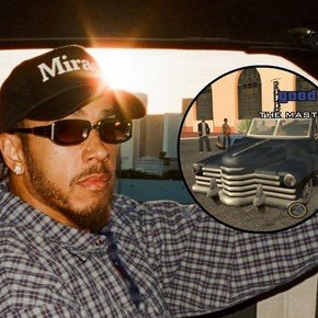 Lewis Hamilton en modo GTA: manejó un lowrider en Los Ángeles