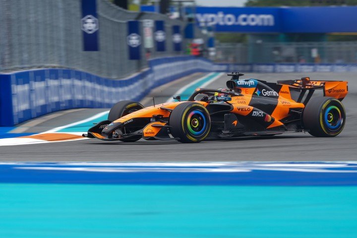 El McLaren de Piastri quedaba 5° de 4° en Mónaco.