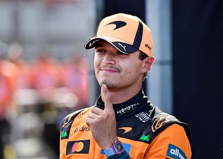 Lando volvió a la pole tras ocho meses. (REUTERS/Marton Monus)
