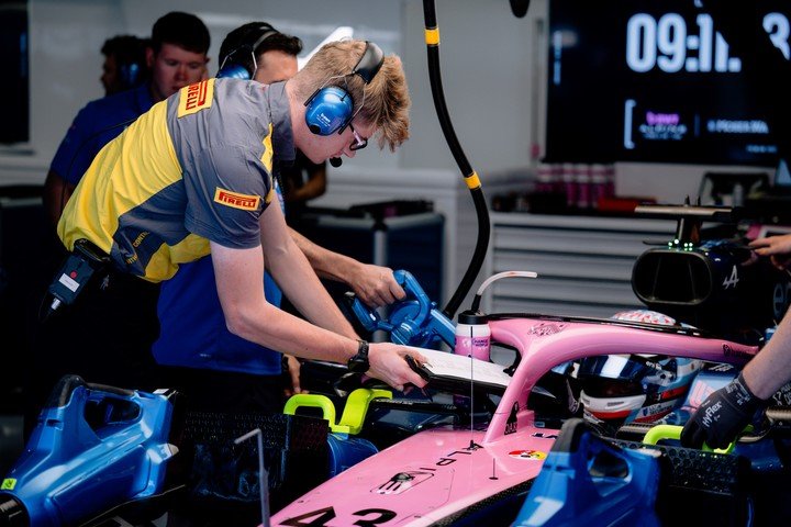 Franco Colapinto fue el último en girar, en los test de Pirelli, el martes posterior a la última fecha antes del parate.