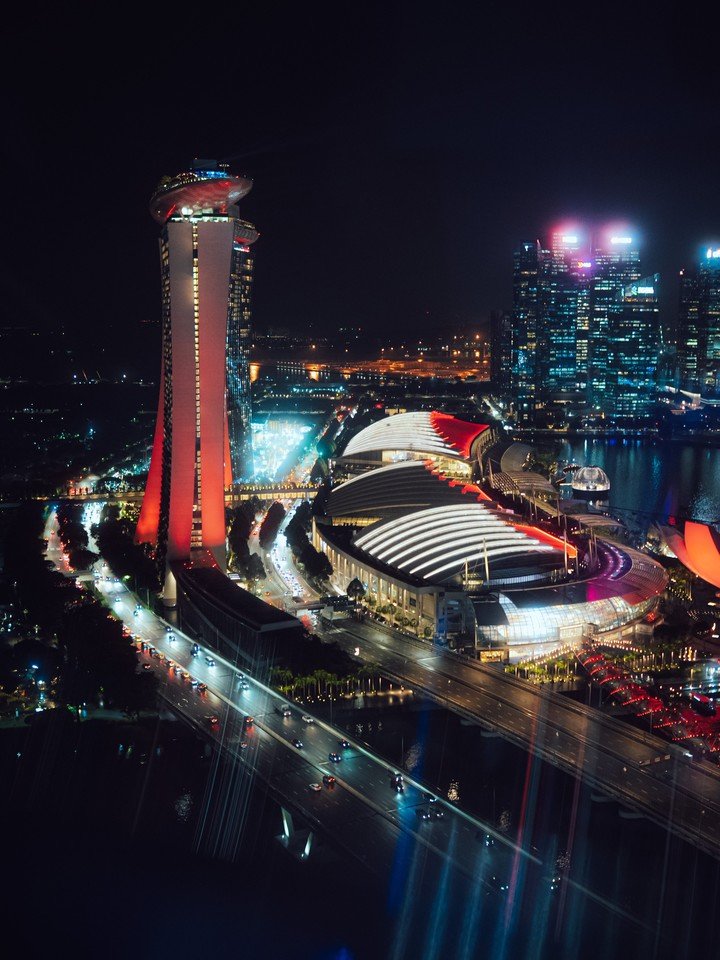La vista de Colapinto del circuito desde el Singapore Flyer.
@AlpineF1Team
