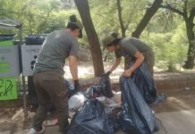 Parque Sarmiento: todos los fines de semana se retiran 400 bolsas de residuos del espacio verde y la laguna
